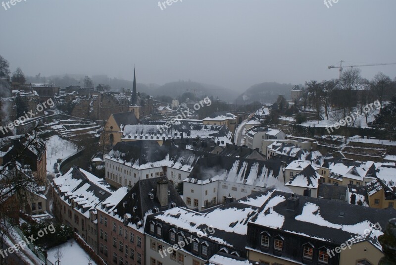 Luxembourg In Snow Luxembourg Winter Europe Capital Luxembourg