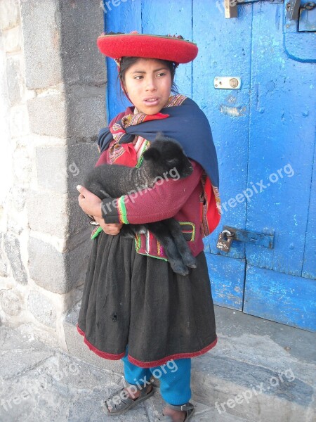 Cusco Peru Cusco Festival Quechua Girl