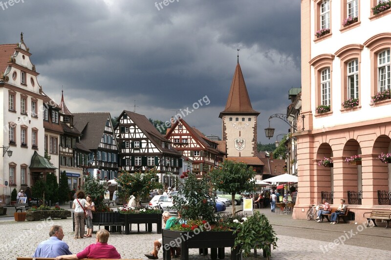 Germany Black Forest Storm Clouds Marketplace Free Photos