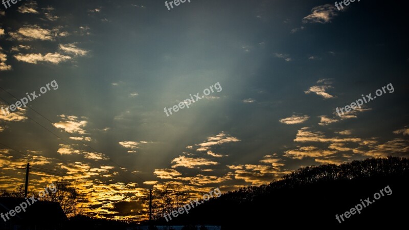 Wallpapers Glow Sky Cloud Sunset