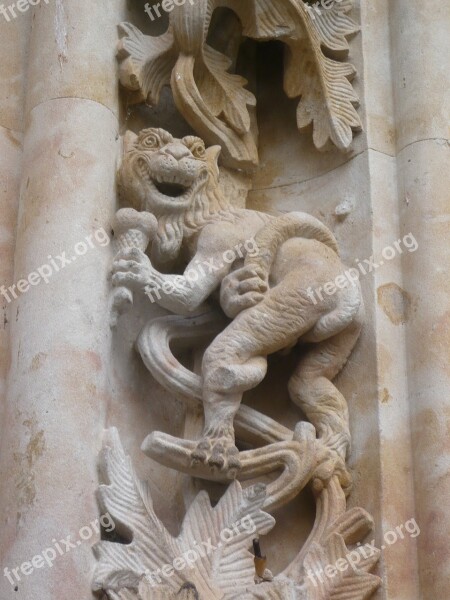 Cathedral Salamanca Bas Relief Demon Facade