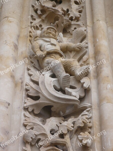 Cathedral Salamanca Bas Relief Astronaut Size