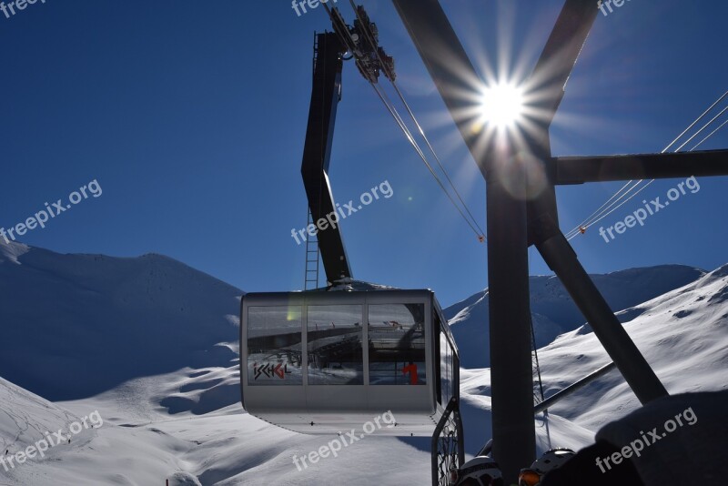 Winter Mountain Railway Ischgl Skiing Free Photos