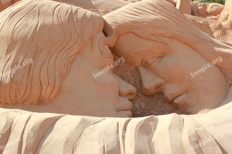 Portuguese Algarve Sculptures In The Sand Free Photos