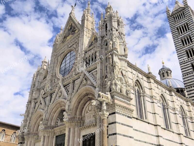 Italy Hers Cathedral Facade Bell Tower