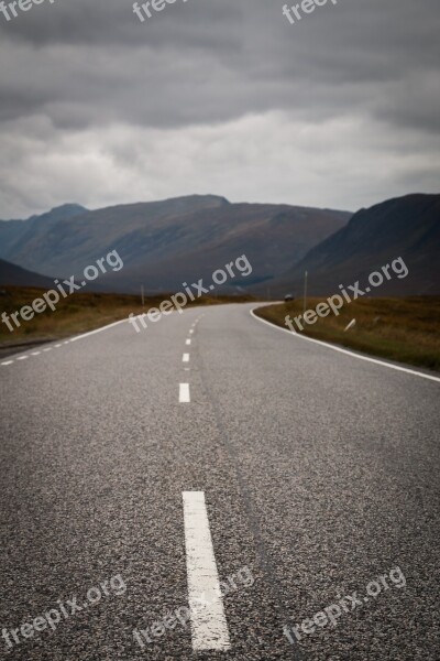 Scotland Glencoe Glencoe Scotland Path Mountains