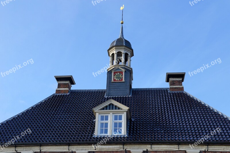 East Frisia Historic Center Building Roof Clock