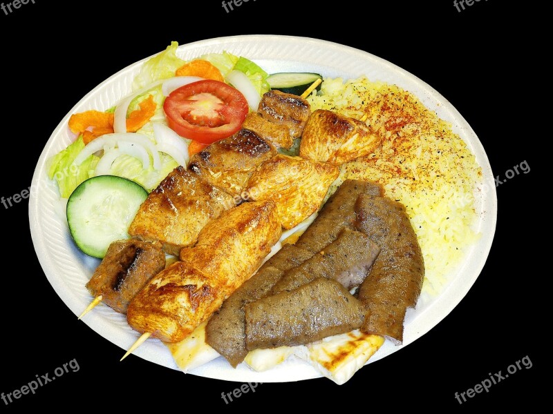 Chicken Pork Gyro Plate Meat