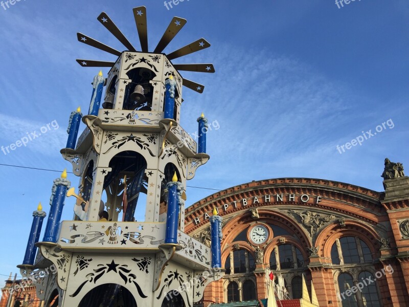 Bremen Central Station Hanseatic City Christmas Market Free Photos