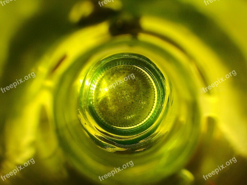 Bottle Water Green Effect Glass