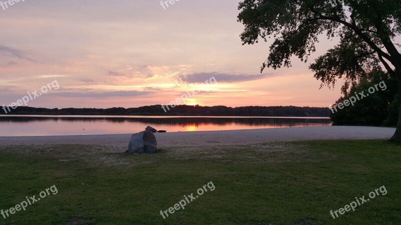 Mecklenburg Einfeld Lake Neumünster Sunset