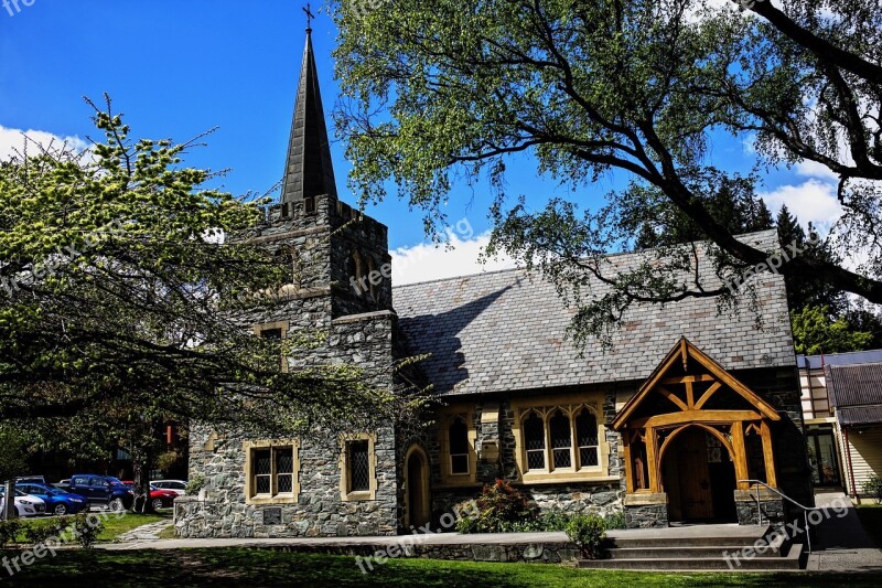 New Zealand Queenstown New Zealand Small Town Church Free Photos