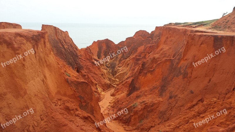 Red Earth Cliff Ceara Canyon Free Photos