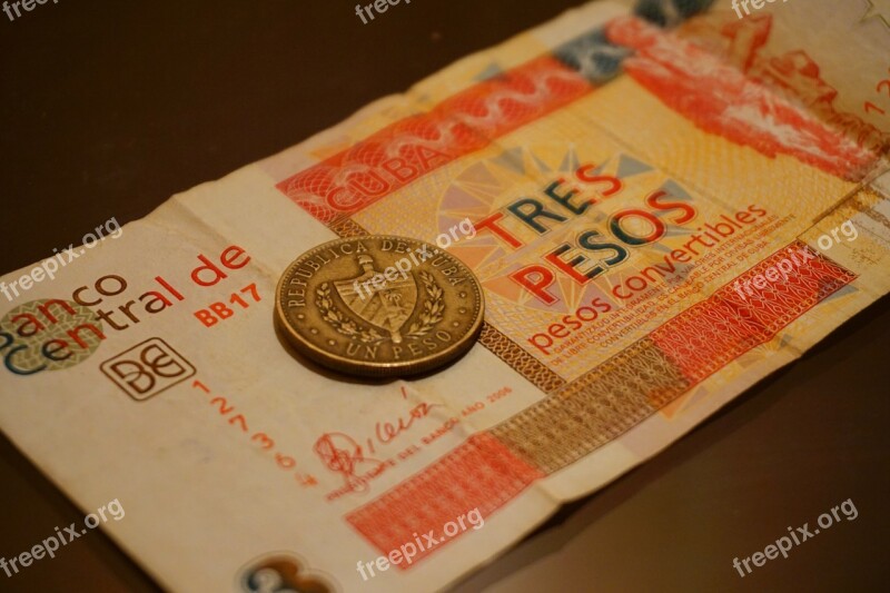 Cuba Money Peso Dollar Bill Banknote