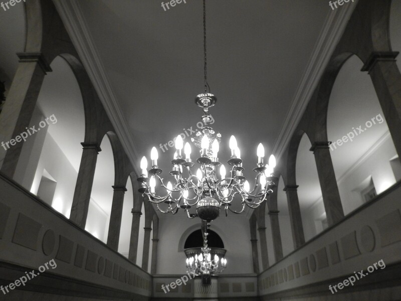 Chandelier Church Candlestick Atmospheric Round Arch