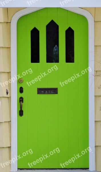 Door Front Door Green Lime House