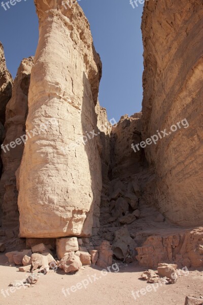 Timna Desert Israel King Solomon Columnar