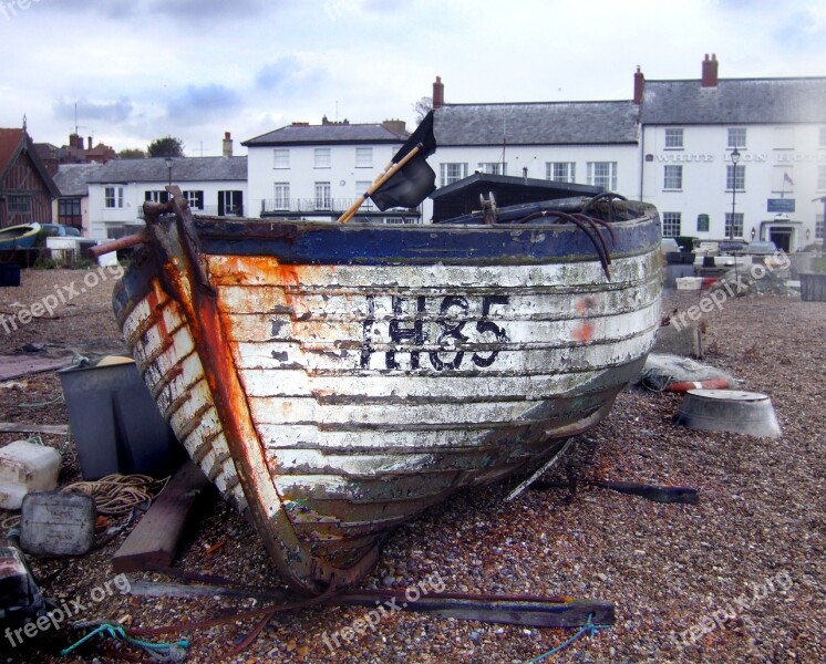 Fishing Boat Aldeburgh Coast Suffolk Old