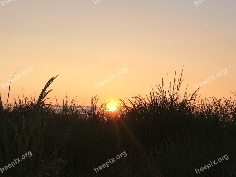 Sunrise Beach Sand Dunes Long Beach Island Lbi