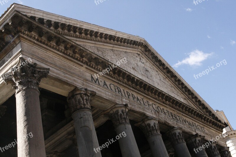 Rome Pantheon Monument History Colors