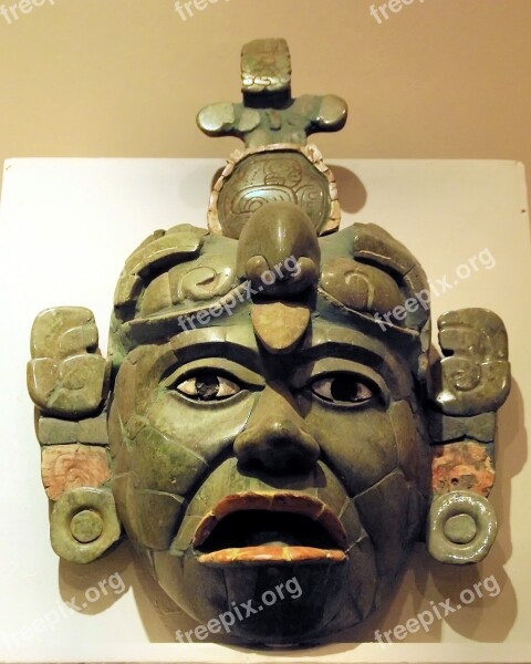 Guatemala-city Maya Museum Mask Jade