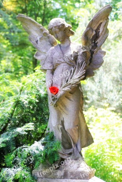 Angel Grave Tombstone Mourning Transience