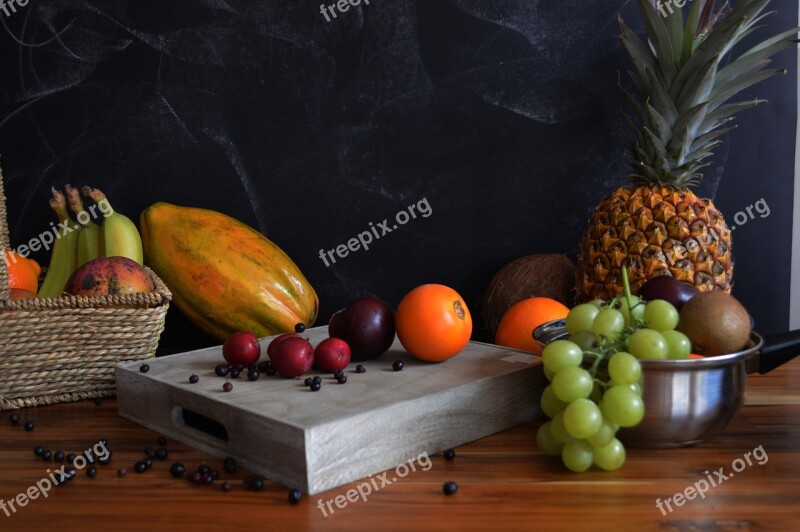 Fruit Grapes Pineapple Papaya Colombia