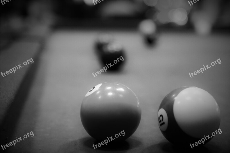 Billiards Black And White Ball Free Photos