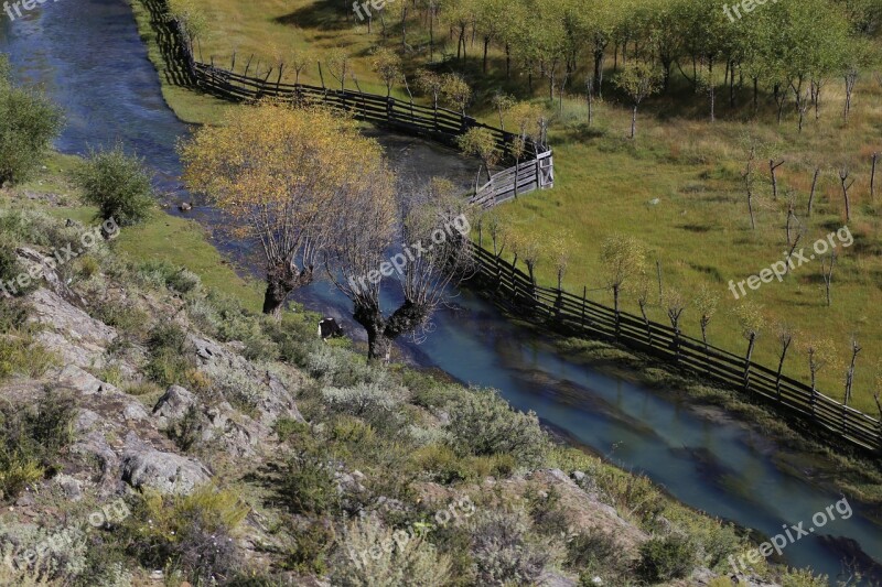 Nepal Ocean River Landscape Fence