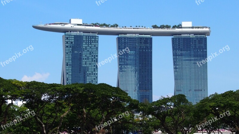 Marina Bay Hotel Roof Garden Singapore Free Photos