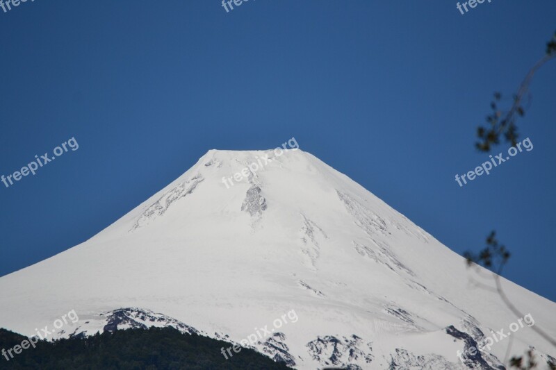 Volcano Snow Villarica Nature Mountain Road