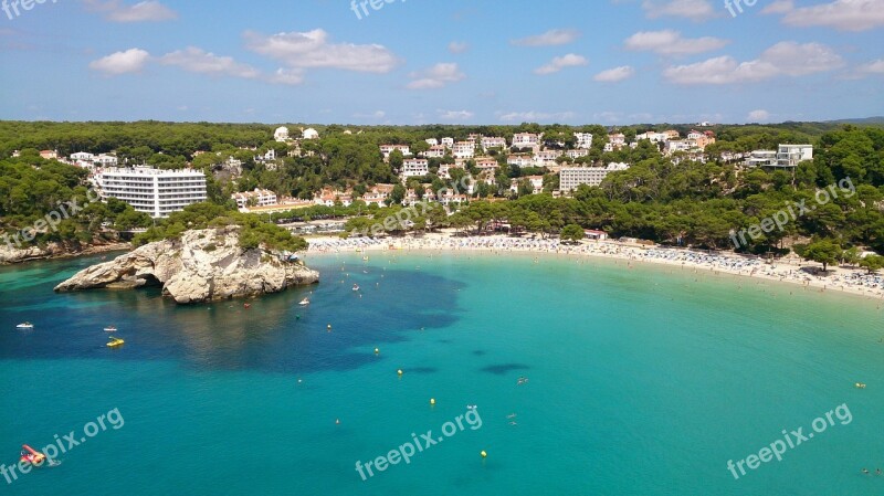 Beach Sea Water Minorca Spain