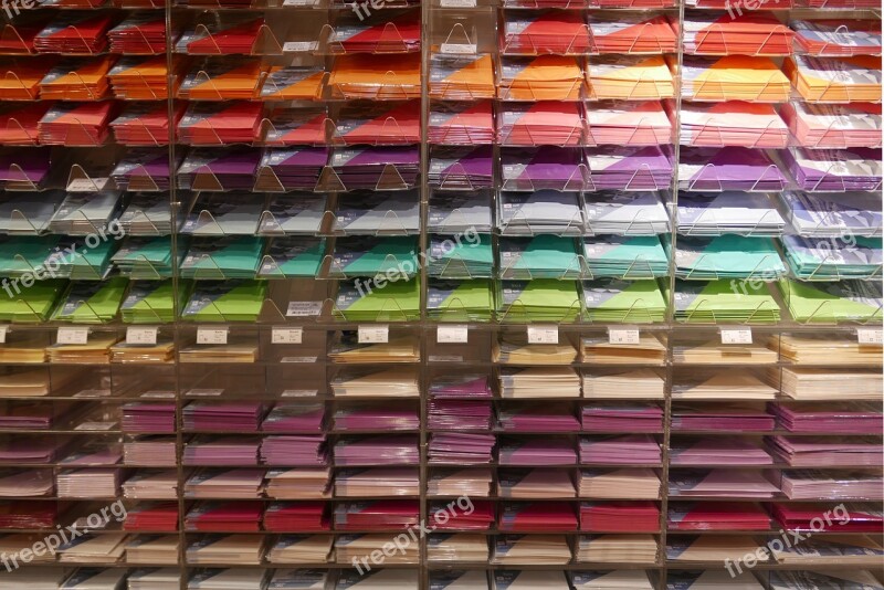 Map Envelope Colorful Post Shelf