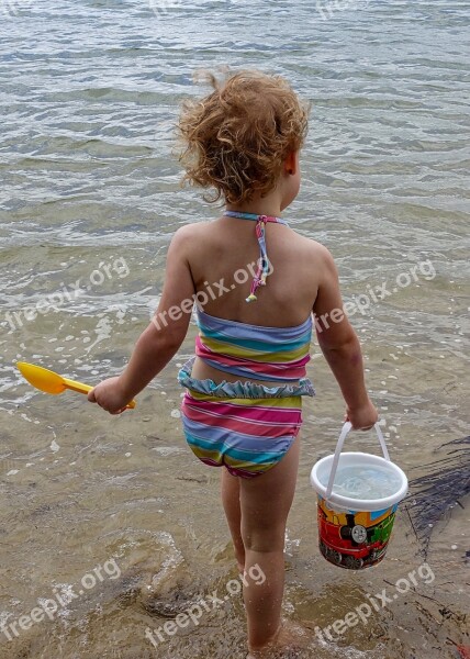 Child Beach Sand Beach Fun Girl