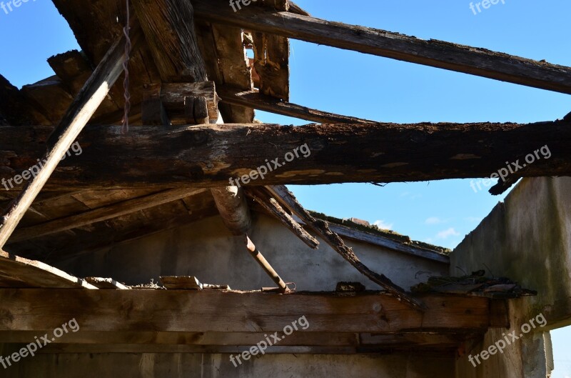 Roofing Blue Sky Old Houses Old Stone Walls Old Building Stones