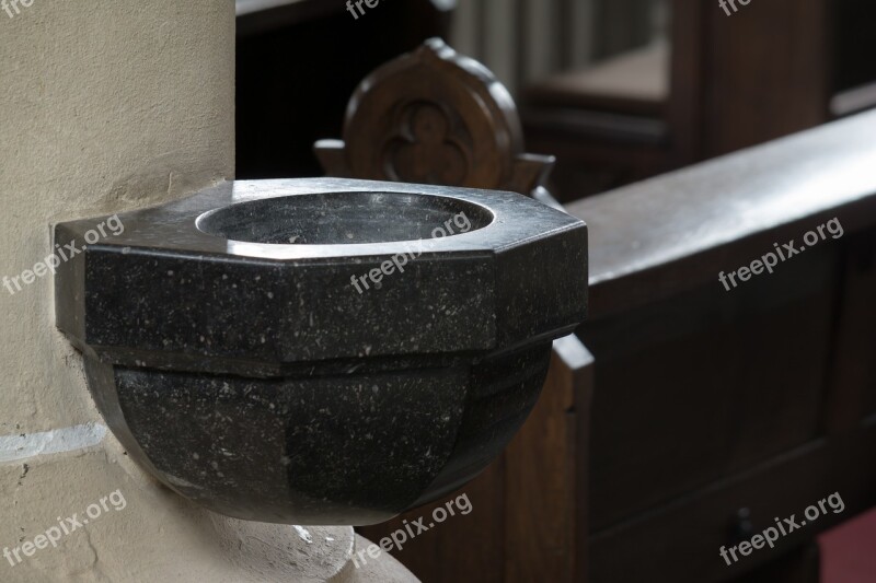 Stoup Holy Water Pool Container Water Basin