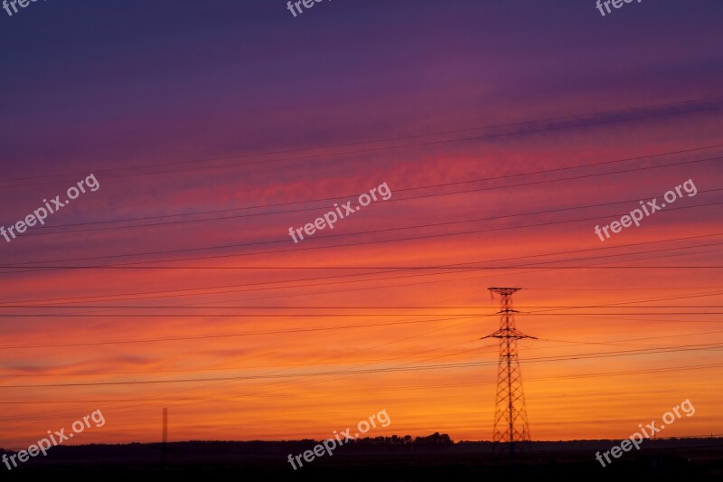 Sunset Nature Landscape Sky Sunset Landscape