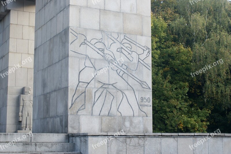 The Monument At The Top Of St Mount St A Statue Of An Insurrectionary Act Monument To The Insurgents Silesian Uprising