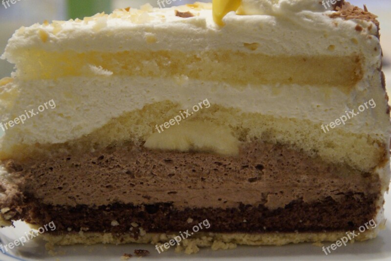 Cream Cake Banana Cake Pastry Shop Cream Layer