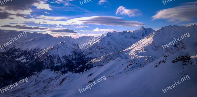 Alps Austria Skiing Mountains Panorama