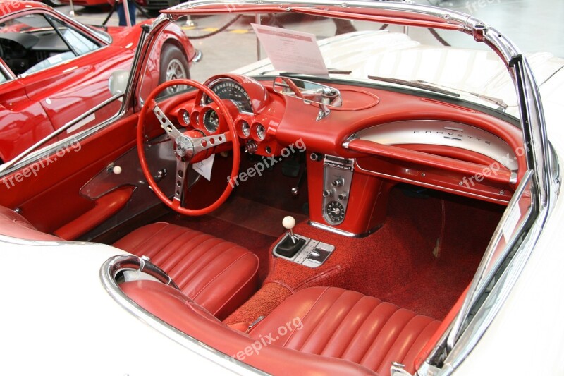 Oldtimer Leather Seat Automotive Classic Nostalgia