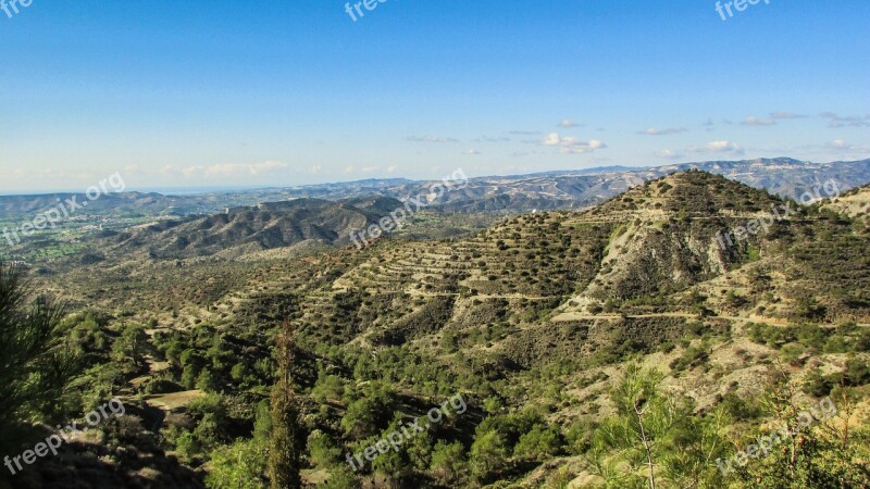 Cyprus Troodos Landscape Mountains Free Photos