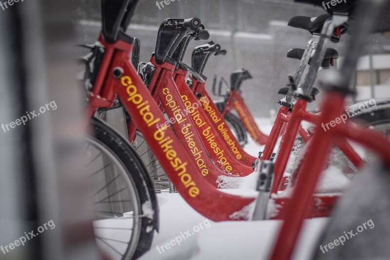 Snowzilla January 2016 Bicycle Station Snow Storm Blizzard