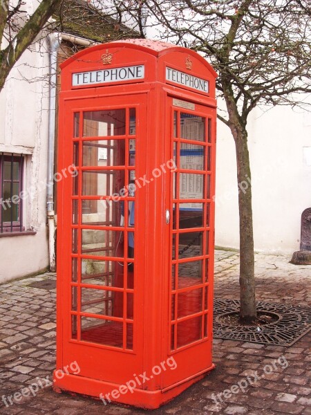 Phone Box English Phone Booth Red Cabin Phone English