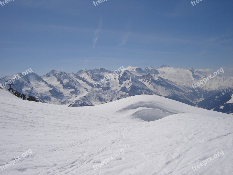 The Alps Mountains Snow Winter Panorama