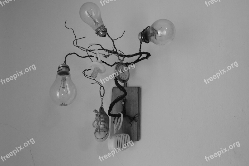 Homemade Lightbulb Lamp Free Photos