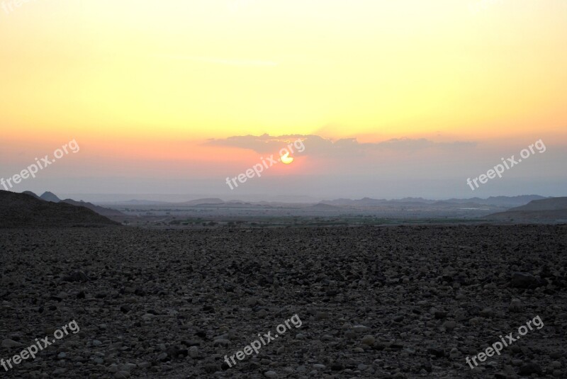 Desert Dana Feynan Sunset Jordan Israel