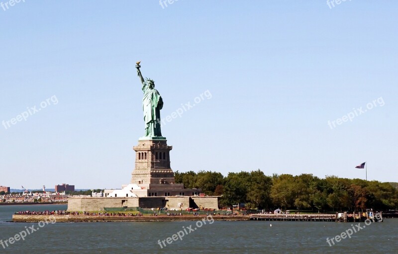 United States New York Freedom Statue Manhattan