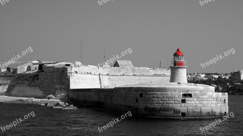 Malta Pir Lighthouse Free Photos