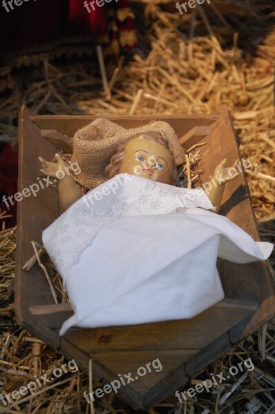 Crib Christmas Nativity Scene Christ Child Christmas Crib Figures